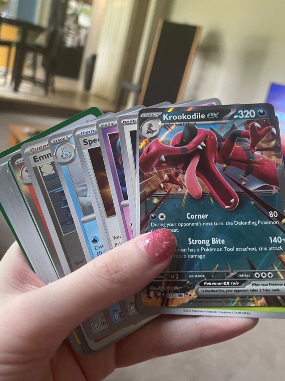 Pokemon Trading Card - Krookodile ex Holofoil (Black/Red)